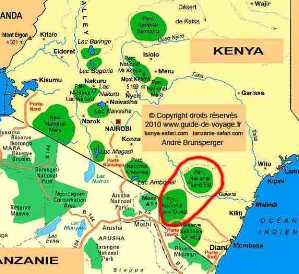 Safari Tsavo Est en Camping 3jours depuis Diani Beach Kenya.